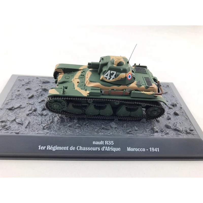 

Diecast 1:43 Scale R35 1941 French Light Tank Alloy Simulation Tank Model Adult Collection Decoration Gift Toys Static Display