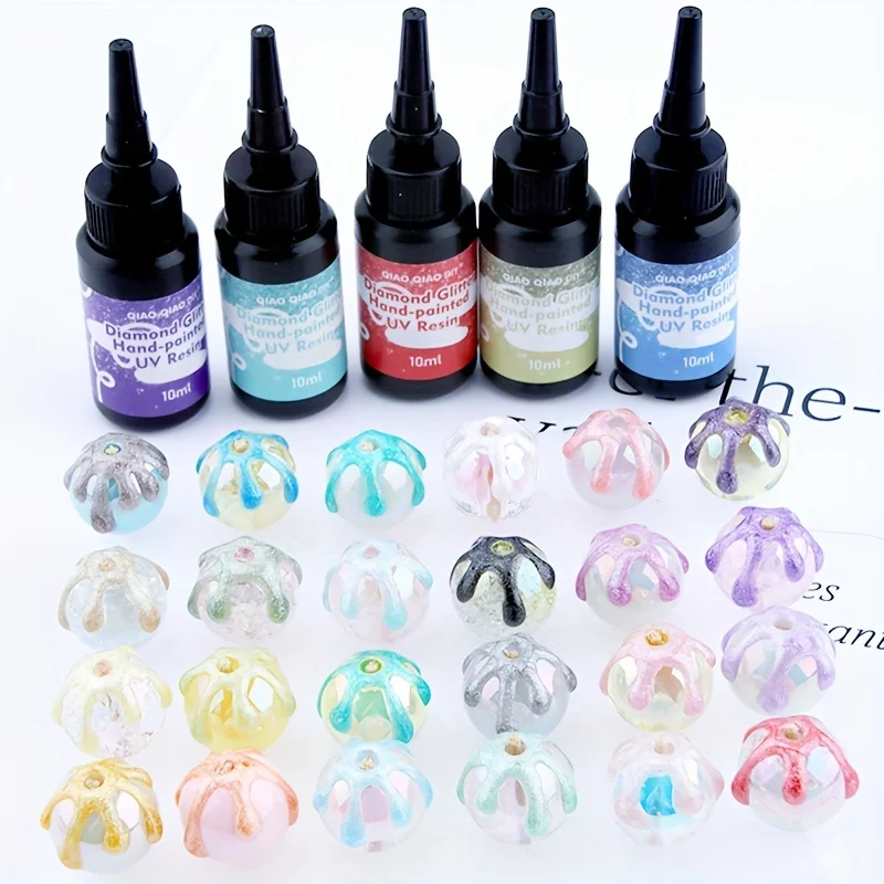 24色uvレジン、各10ml、ジュエリー＆diyクラフト用
