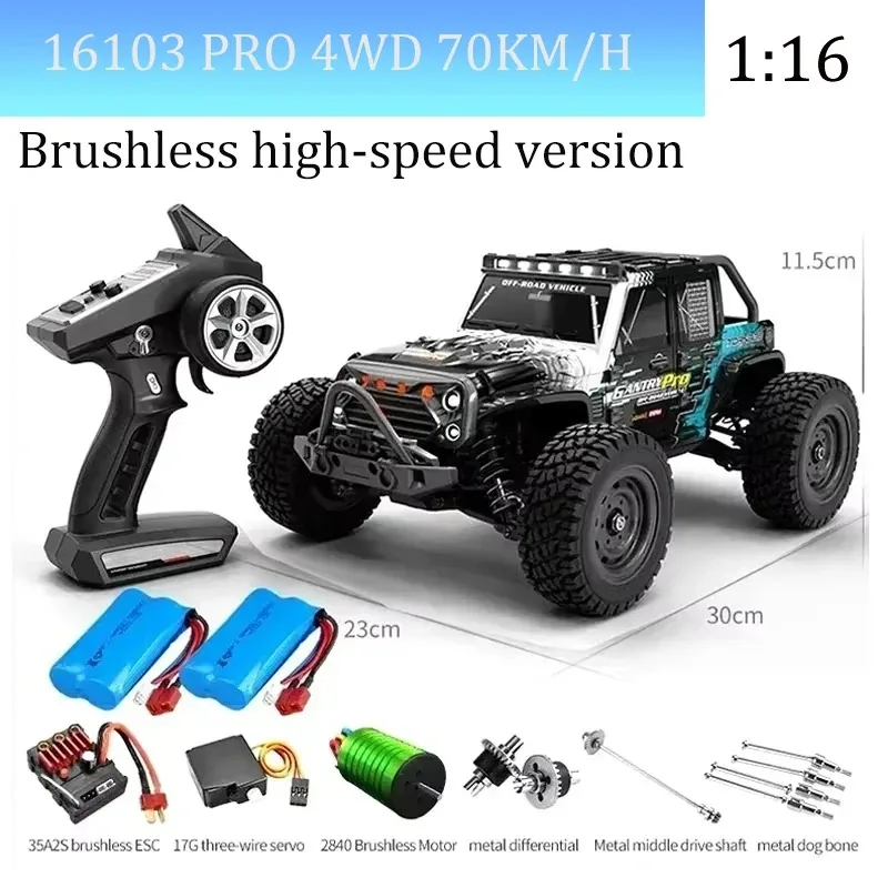SCY16101 16102 16103 PRO 4WD 1:16 coche teledirigido sin escobillas 70 km/H 4x4 coche teledirigido flotante de alta velocidad juguete para regalo