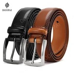 Men's Leather Belt Needle Buckle Belt Trendy New Casual Genuine Leather LONG Large Belts Cowhide Men's Belt Plus Size Men Belts