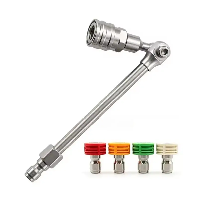 新入荷-調整可能なノズル付き1-4クイックコネクト高圧洗浄機延長ワンドキット（高圧洗車用）