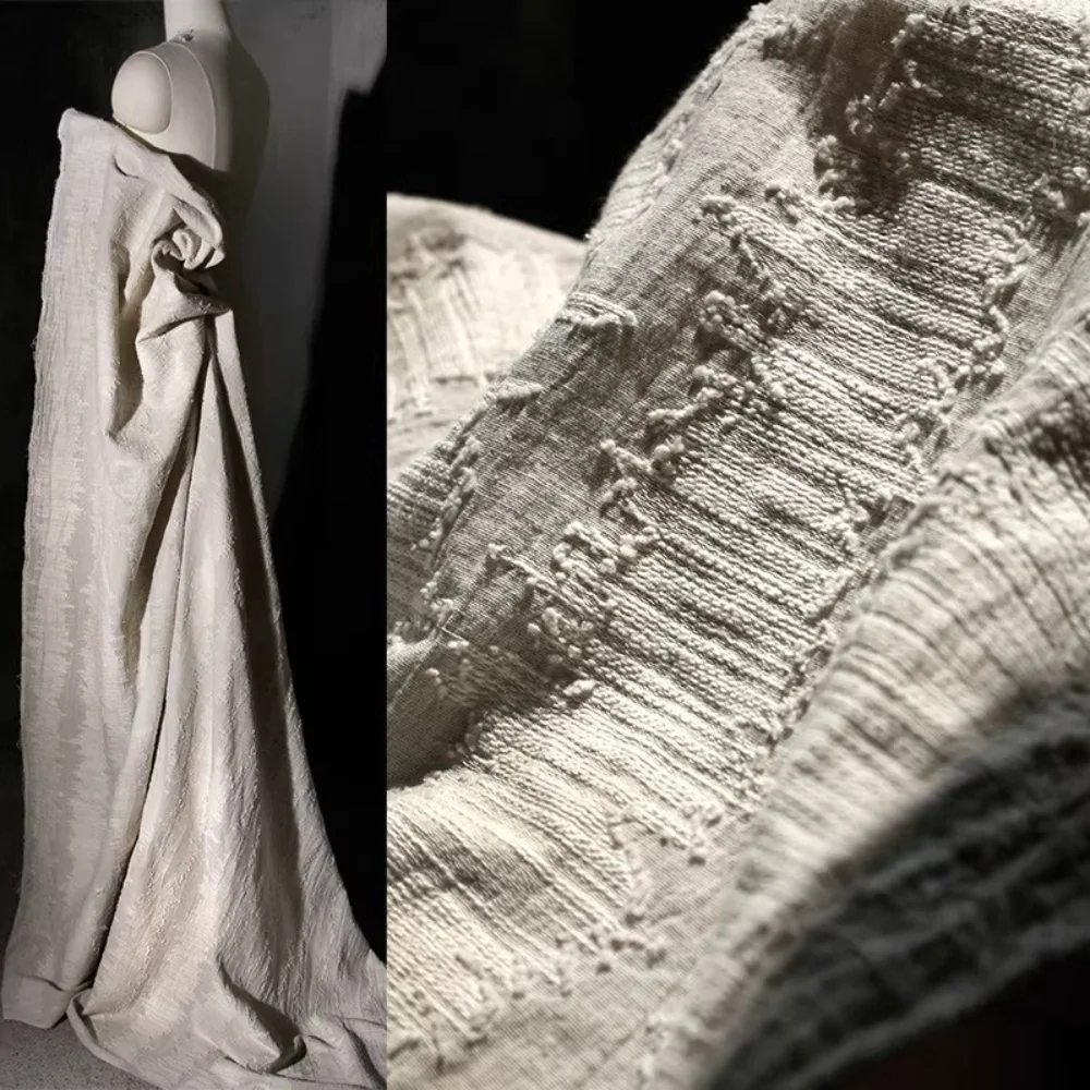 

Жаккардовая ткань с вышивкой для дизайнерской одежды, оптовая продажа тканей для пошива одежды, материал для шитья своими руками, продажа по метрам.