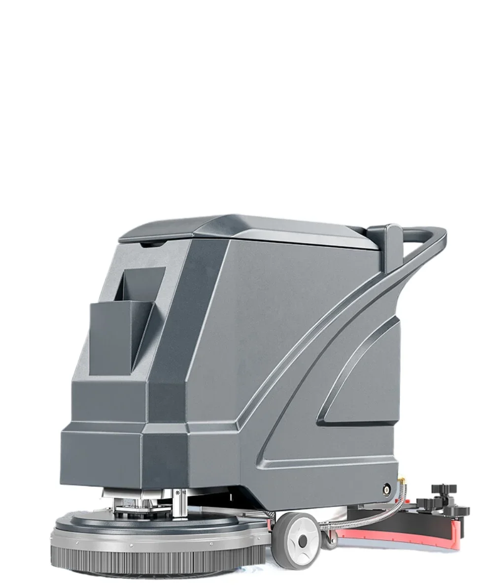 70L Water Tank 3-in-1 Push Scrubber, 1h Cleaning 3290m² Factory Floor Sweeper, Built-in Long-life Lithium Battery