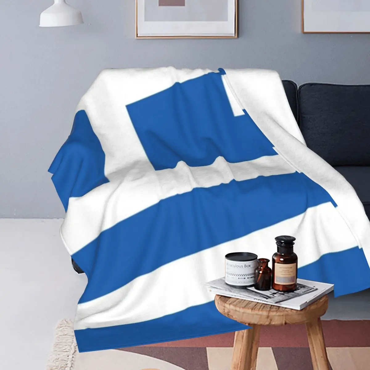 Greek Flag National Flag Of Greece Blankets Flannel Throw Blanket Sofa Throw Blanket For Home Bedroom Office Throws Bedspread