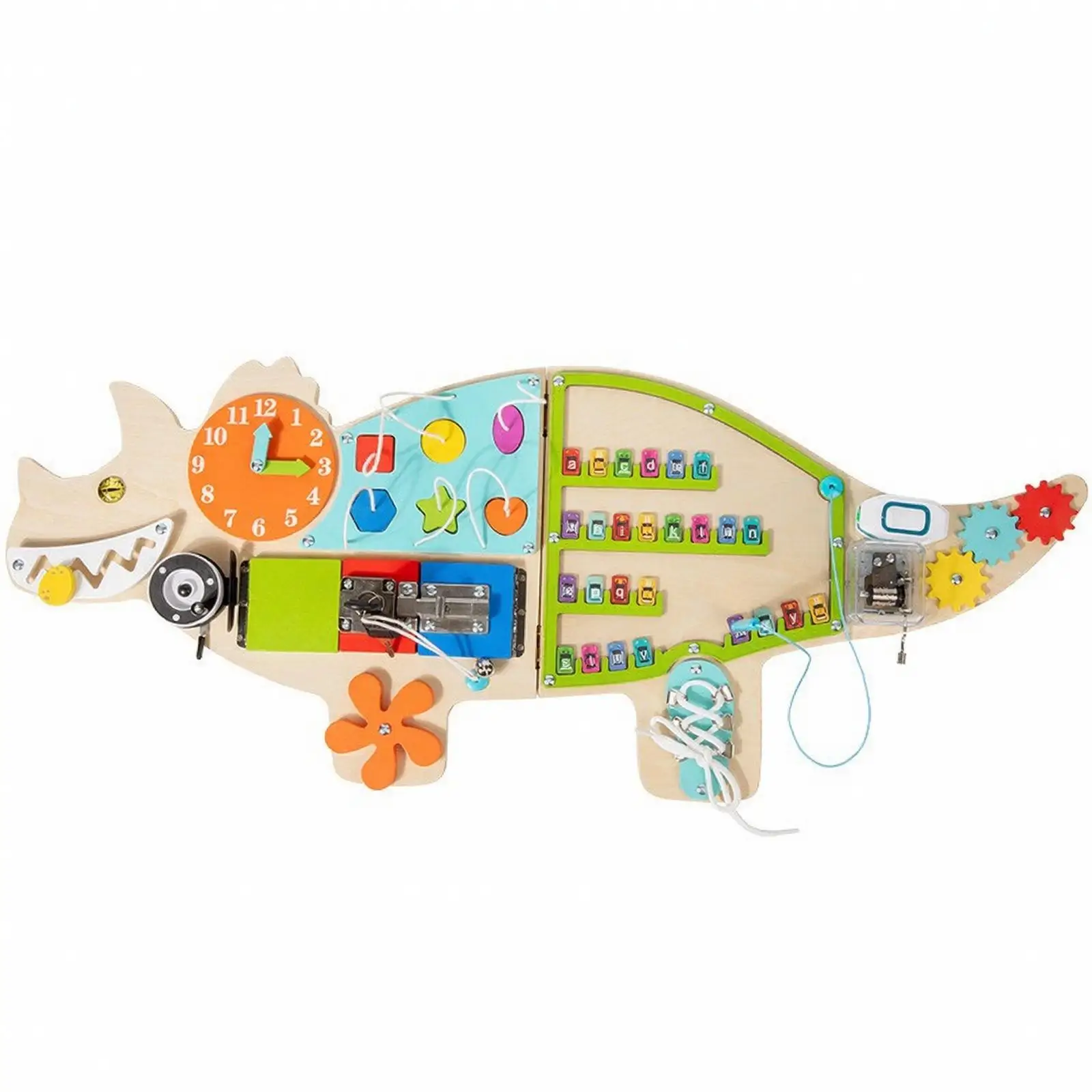 Wooden Sensory Wall Board for Kids Interactive Learning Game Children Educational Toy for Playroom