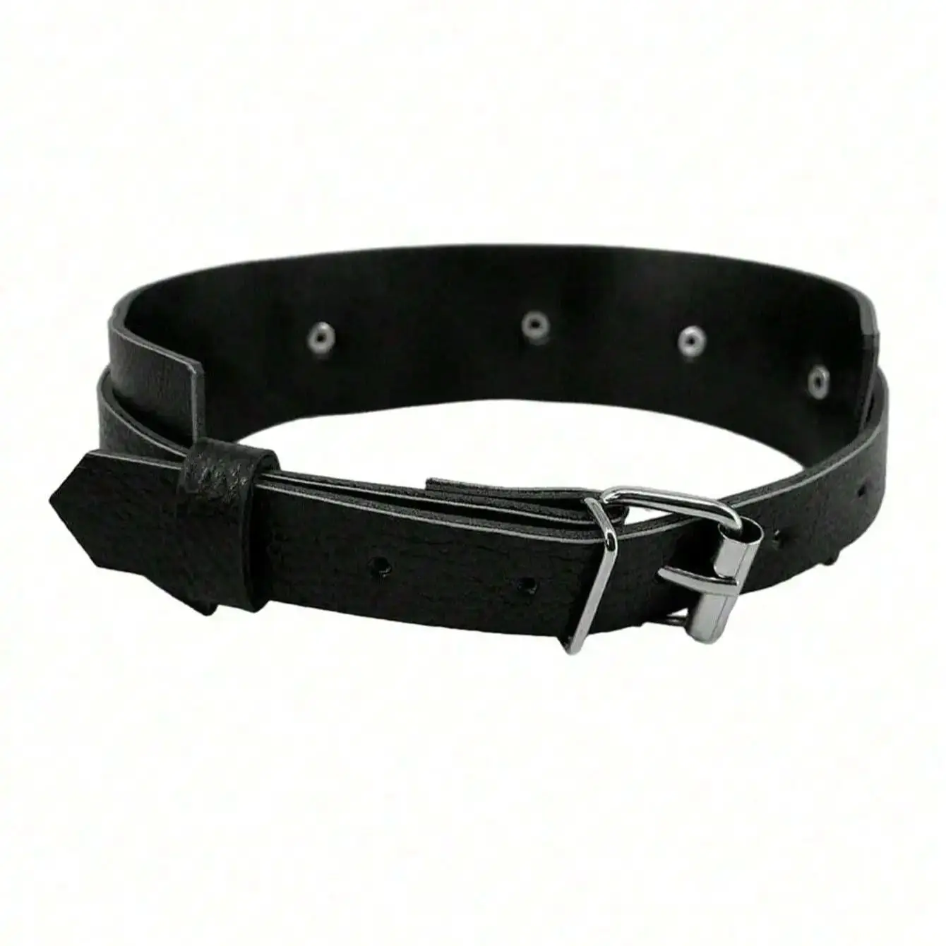1pc Men\'s Black PU Leather Fashion Arm  Men\'s Punk Style Black Leather Arm Bands As Fashion Performance Accessories