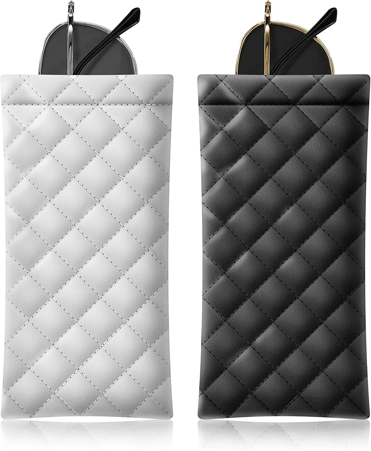 

Мягкий чехол-органайзер для очков из искусственной кожи, портативный, 2 шт. в упаковке, для защиты очков