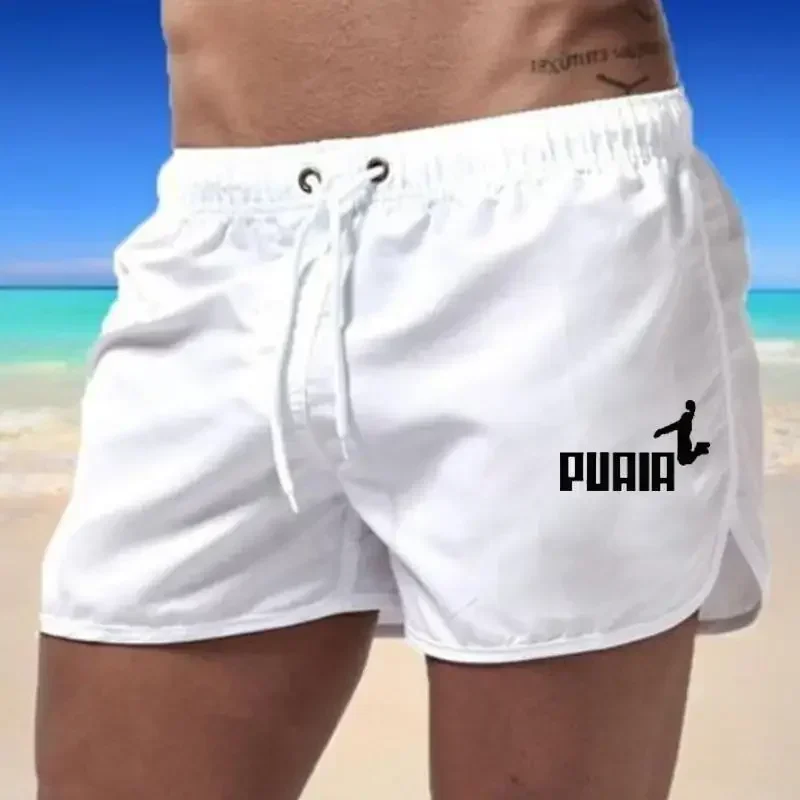 

Men's Printed beach shorts, monochrome swimsuit, Quick Dry, Holiday, Casual, Hawaii, Summer, 2024