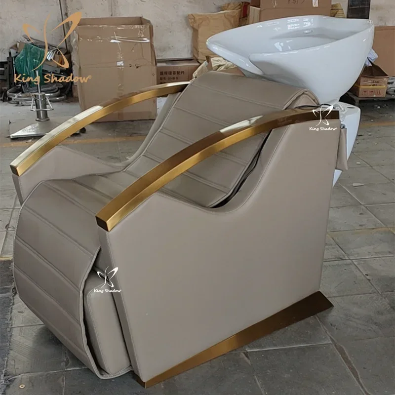 

Подлокотник Шампунь Лежачий стул Парикмахерская Шампунь Кровать с керамической белой чашей