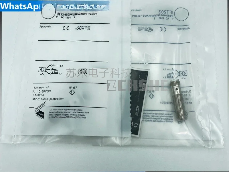 

New Inductive Proximity Switch IFT203 Plug-in DC PNP Normally Open Sensor 10-30VDC