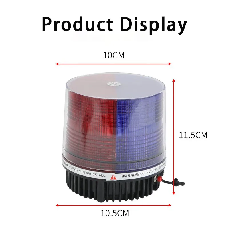 Luz de advertencia estroboscópica LED, baliza de emergencia, Base magnética para coche, control remoto inalámbrico, Auto 12-24V, luz intermitente roja, azul y amarilla, techo superior