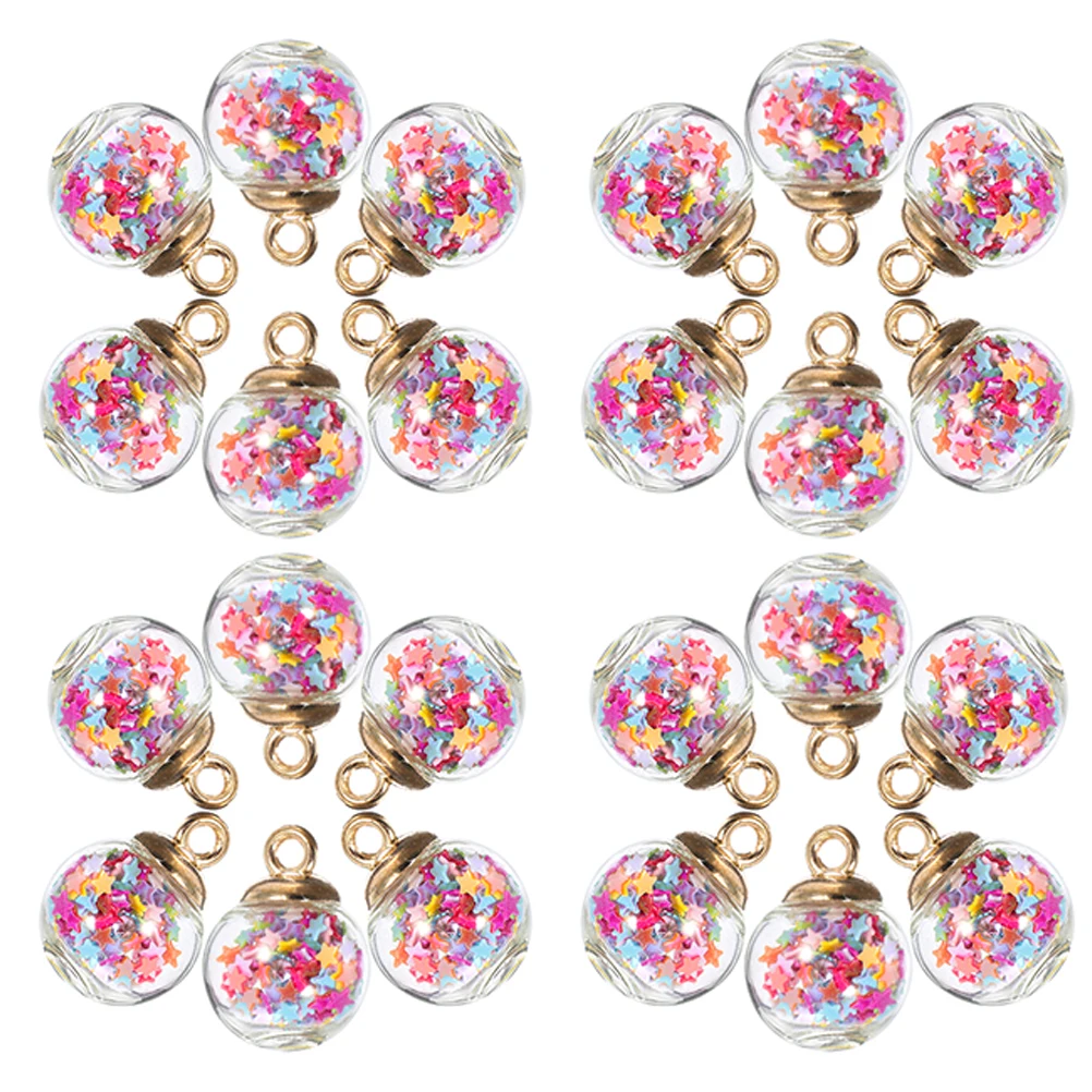 

40Pcs Sequin Balls Plastic Colorful DIY Earrings Charms Craft Supplies Necklace Making Accessories Christmas