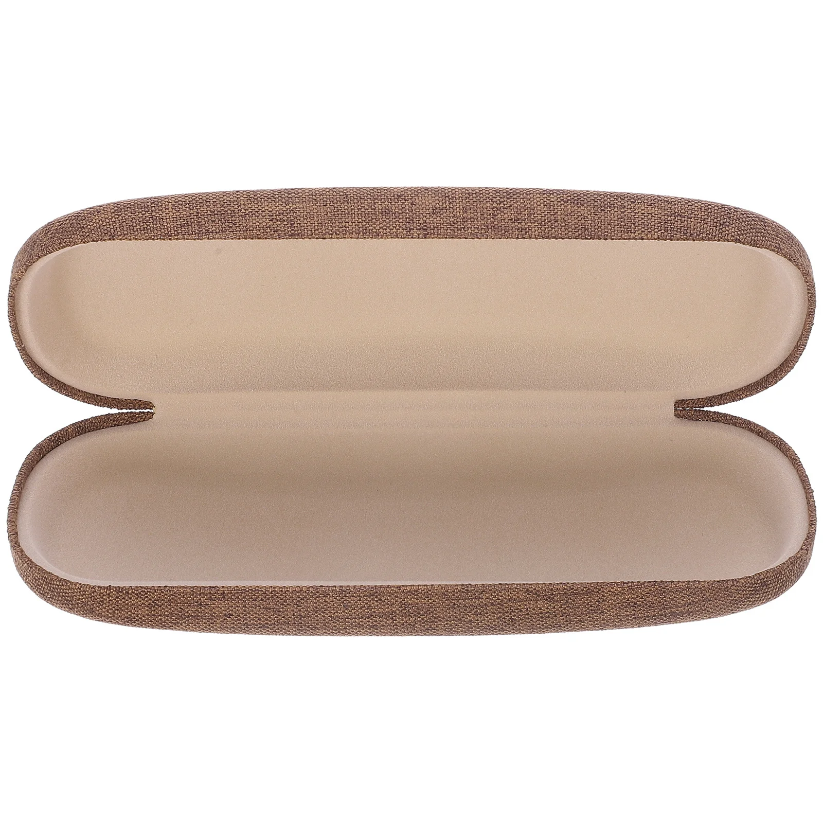 

1pc Eyeglasses Case Linen Fabric Retro Style Compact Lightweight Khaki Sunglasses Box For Adults Vintage Spectacle Holder