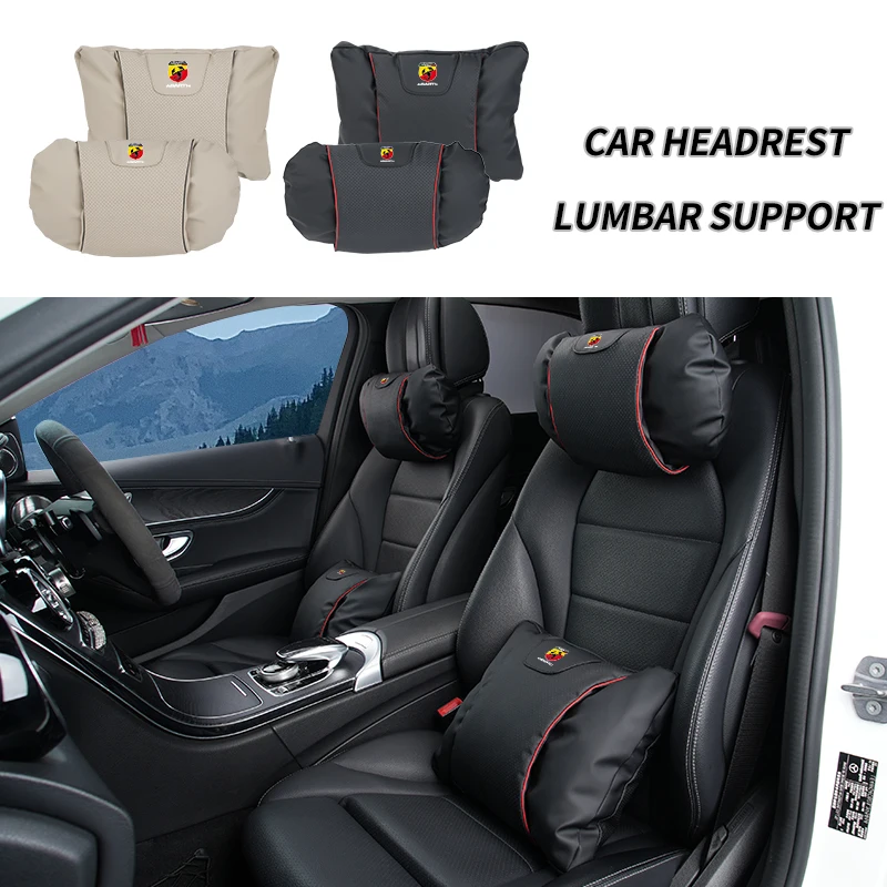 

Car Seat Headrest Lumbar Support Neck Pillow Waist Cushion Backrest For FIAT 500 Grande Punto Tipo Stilo UNO Astra Bravo Panda F