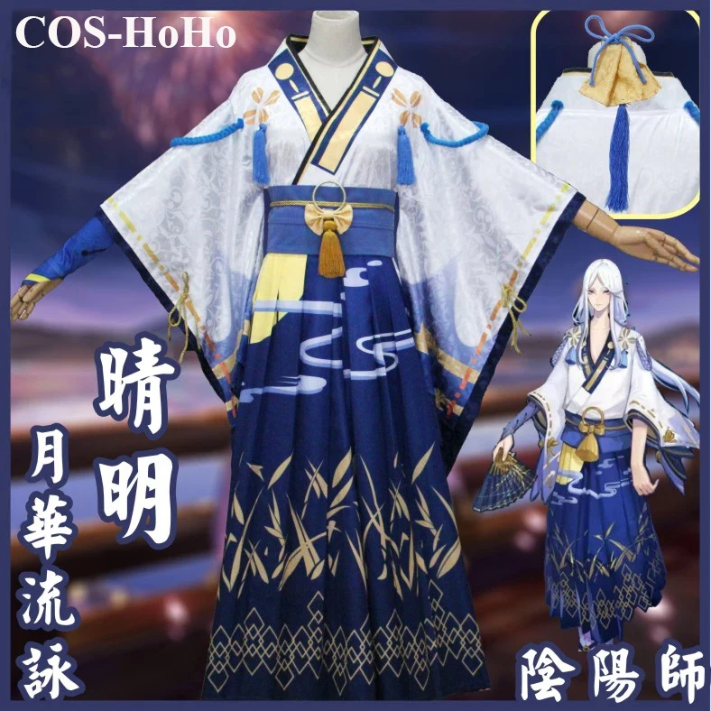 

COS-HoHo Anime Onmyoji Abe no Seimei Summer Festivity New Skin Kimono Uniform Cosplay Costume Halloween Party Role Play Outfit