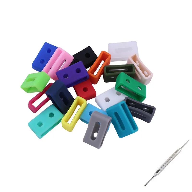 Watch accessories Men's and women's resin ring 16mm20mm22mm24mm Compatible for Casio silicone rubber ring movable loop buckle