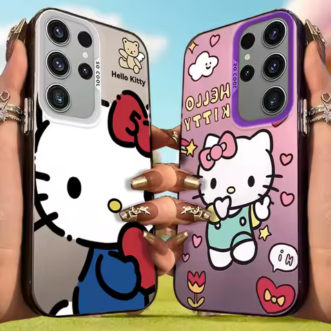 Hello Kitty Frosted Case for Samsung Galaxy S25 S24 S23 S22 Ultra S21 Plus S20 FE A73 A72 A71 A56 A55 A54 A53 A52 Acrylic Cover