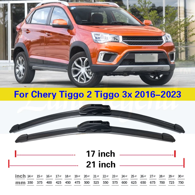 Chery tiggo 2 2016 - 2023 tiggo 3x mvm x22 dr3用フロントおよびリアワイパーブレードセット、フロントおよびリアウィンドスクリーン、ウィンドウレインブラシ