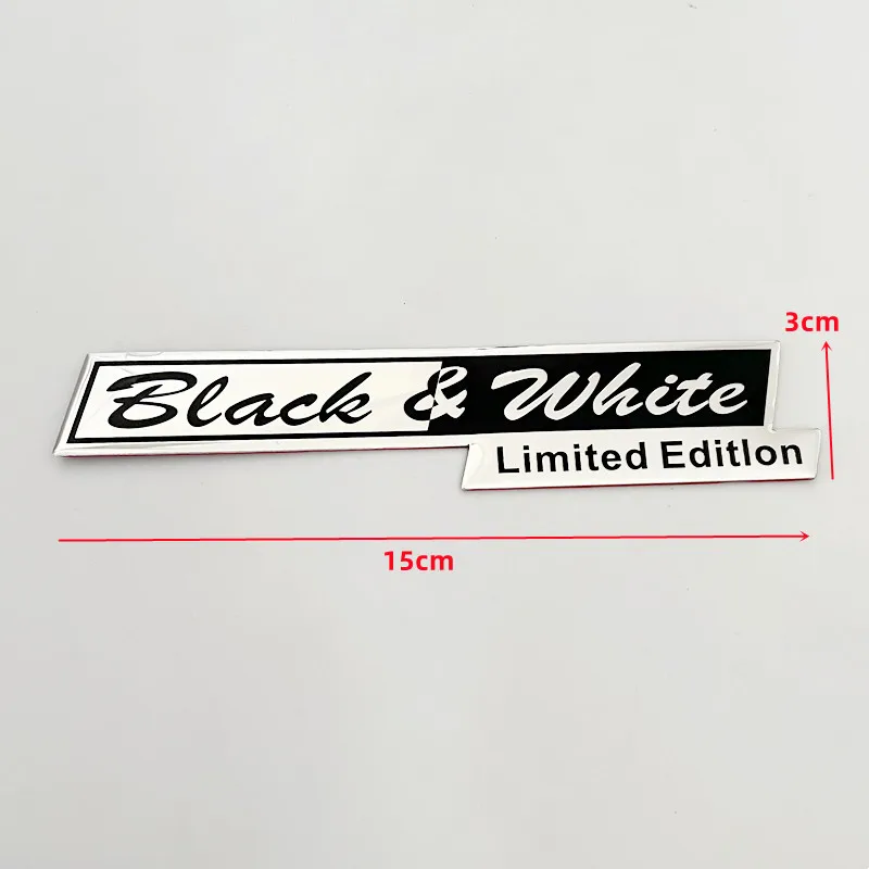 3D Aluminum Black And White Limited Edition Emblem Badge Sticker Logo Rear Trunk Door Decal For Range Rover Car Accessories