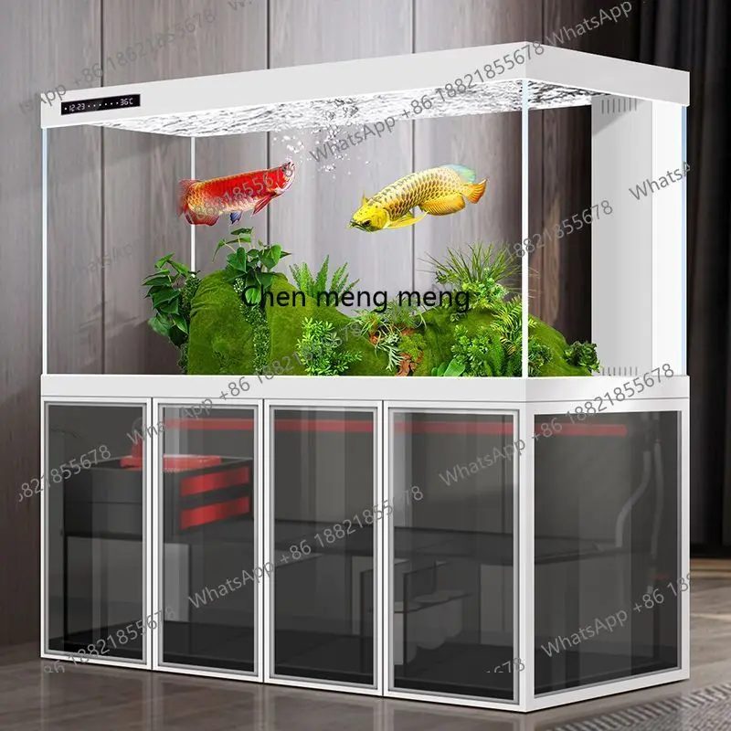 

Living room household no-change aquarium box ecological floor filtering by the bottom of the screen wall