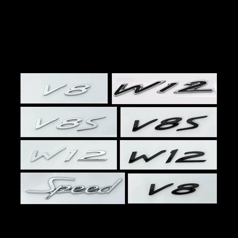 1PCS for Bentley Car The Trunk Sticker Speed W12 V8 V8S Logo Emblem Badge Sticker