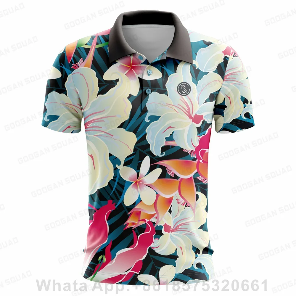 

Men Golf Shirt Summer Quick Dry T-shirt Sports Jersey Golf Apparel Short Sleeve Tops Breathable Polo Shirts For Men Golf Clothes