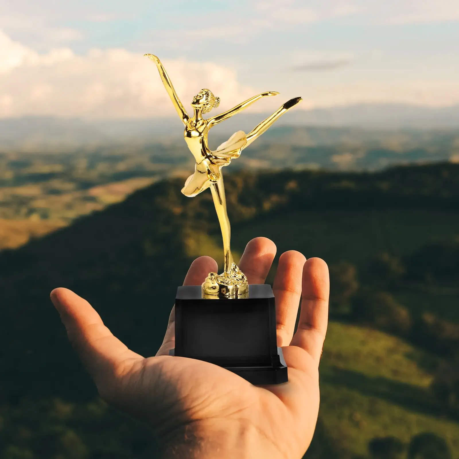 Copa de trofeo de baile de Ballet, trofeo de Premio Dorado, Copas de trofeo de plástico, favores de fiesta