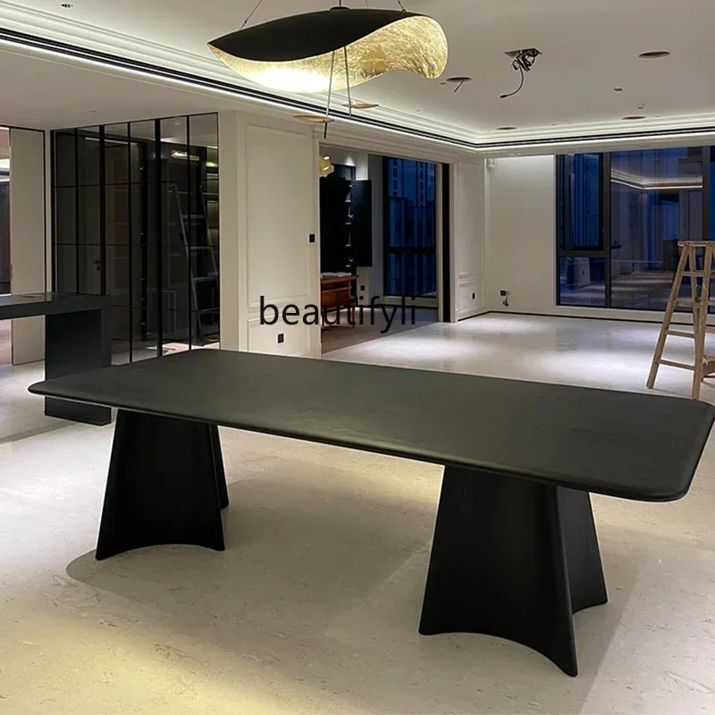 

Great discounts Medieval style designer creative art dining table rectangular retro solid wood home dining table