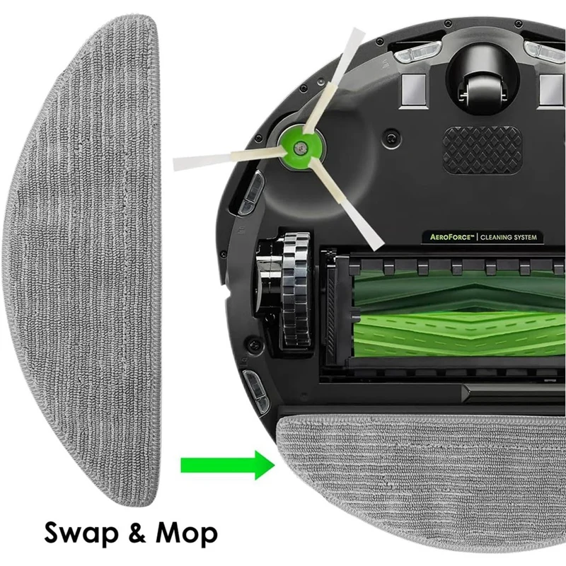 20ชิ้นแผ่นไม้ถูพื้นสำหรับ iRobot Roomba I5คอมโบ I5 + J5 J5 + หุ่นยนต์ดูดฝุ่นผ้าไมโครไฟเบอร์ซักได้ผ้าซับซ้ำได้