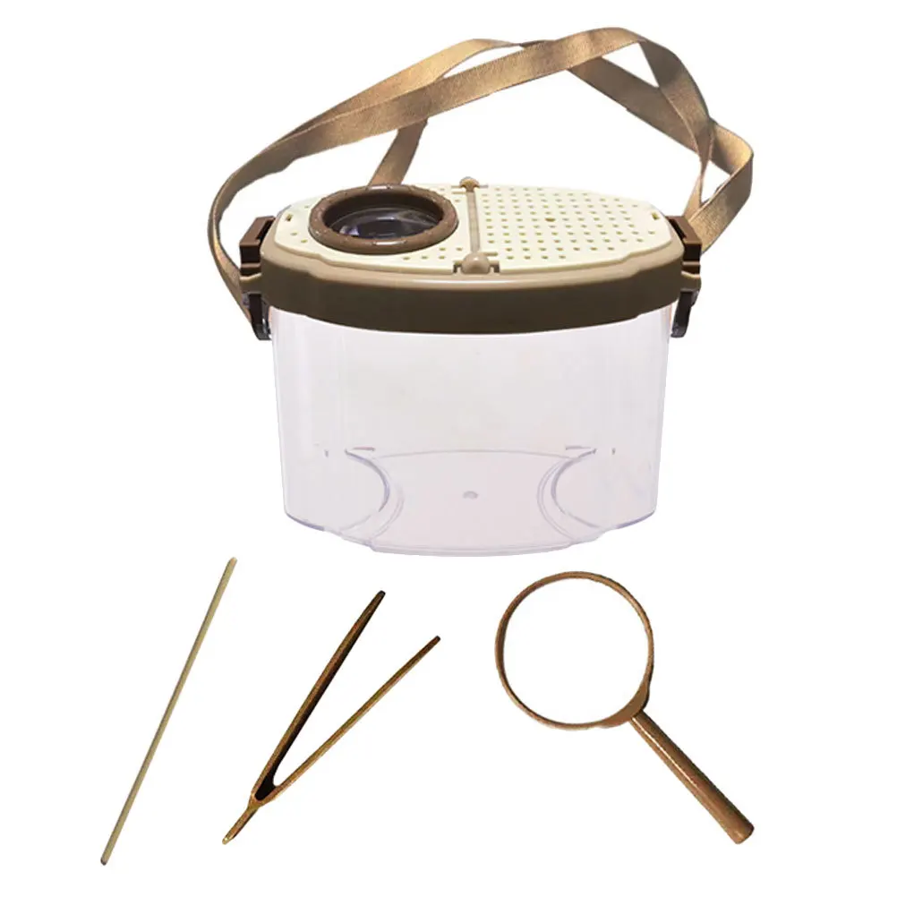 어린이를 위한 1세트 곤충 포획 키트 프리미엄 관찰 상자 학습을 위한 실습 교육 장난감