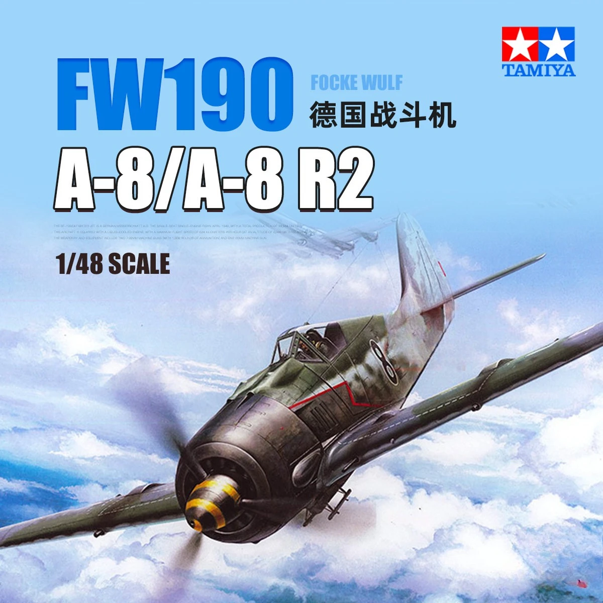 Kits de construcción de modelos TAMIYA 61095 escala 1/48 Focke-Wulf FW 190 A-8/A-8 R2 avión de combate.