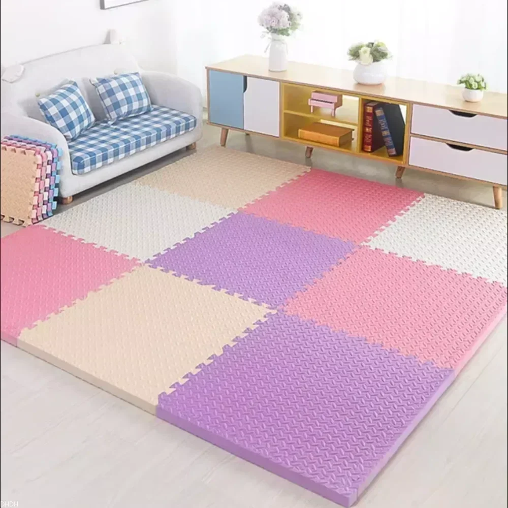 1-10Pcs 30×30x2.5cm Anti-slip Thickening Puzzle Mat Carpet for Baby Children\'s Room Game Playing Activity & Livingroom & Bedroom