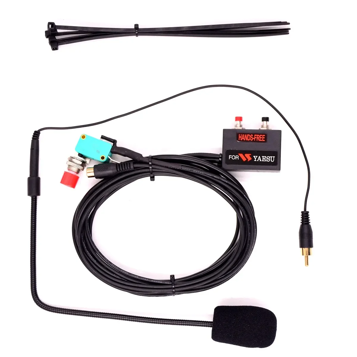 6PIN Crystal Hands-free Microphone with BIG PTT Key for Yaesu Mobile Radio FT-7900R 8900R 1802 1902 1807 Head Finger Mic