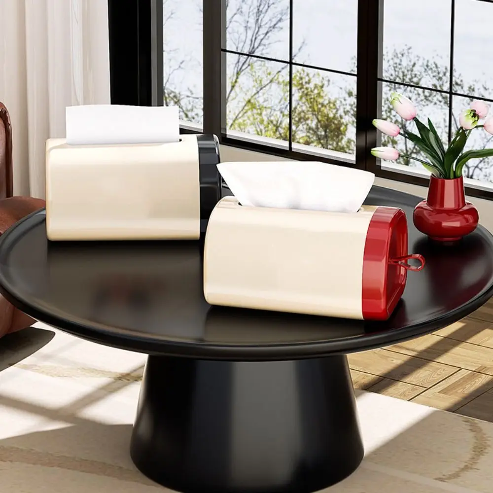 

Removable Magnetic Tissue Box Space-Saving Widen Paper Outlet Desktop Tissue Case Multipurpose Reusable Facial Tissue Holder