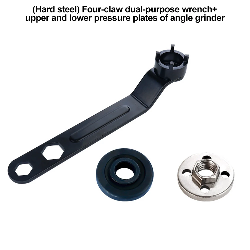 Angle Grinder Four-Claw Dual-Purpose Wrench Set Key Four-Claw Angle Disassembly Wrench For Grinding Wheel Machine Accessories