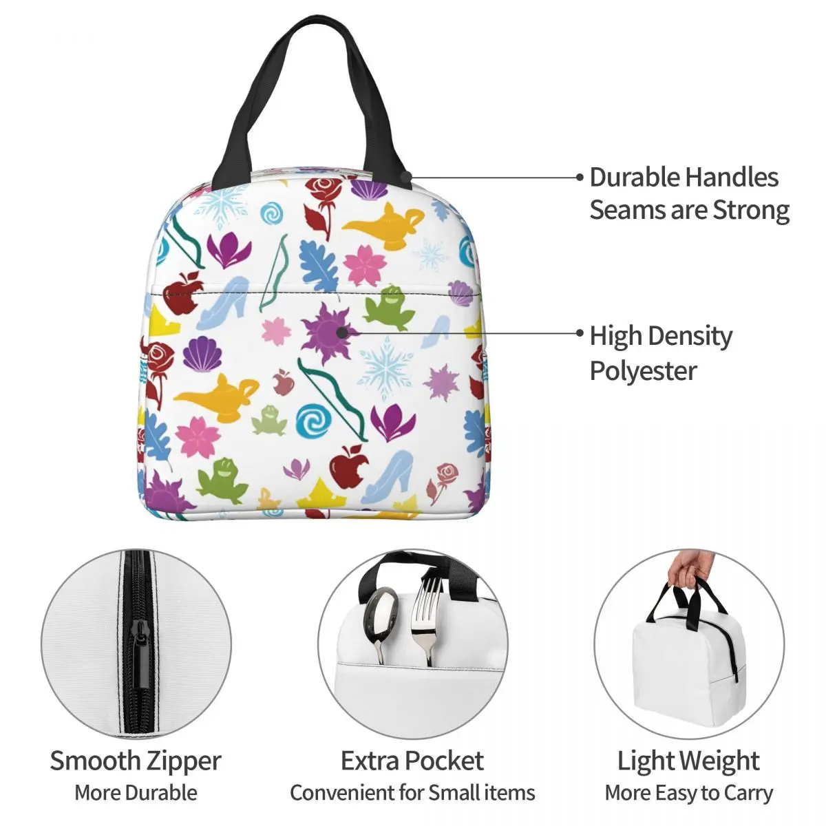 Work Iconic Princesses Durable Waterproof New Arrival Disney Lunch Box Bag For Women Men Adults Food Container