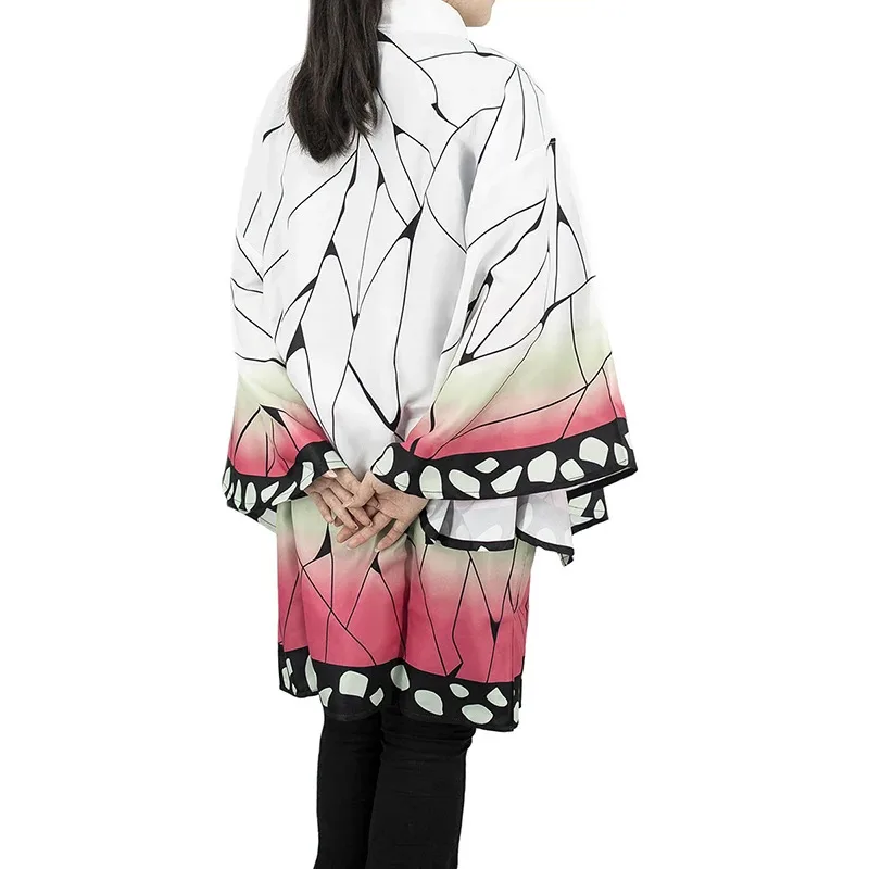 Bear's Den Anime Demon Slayer Kimetsu no Yaiba Kochou Shinobu disfraz Cosplay mujer capa Kimono Hallo nuevo 2025