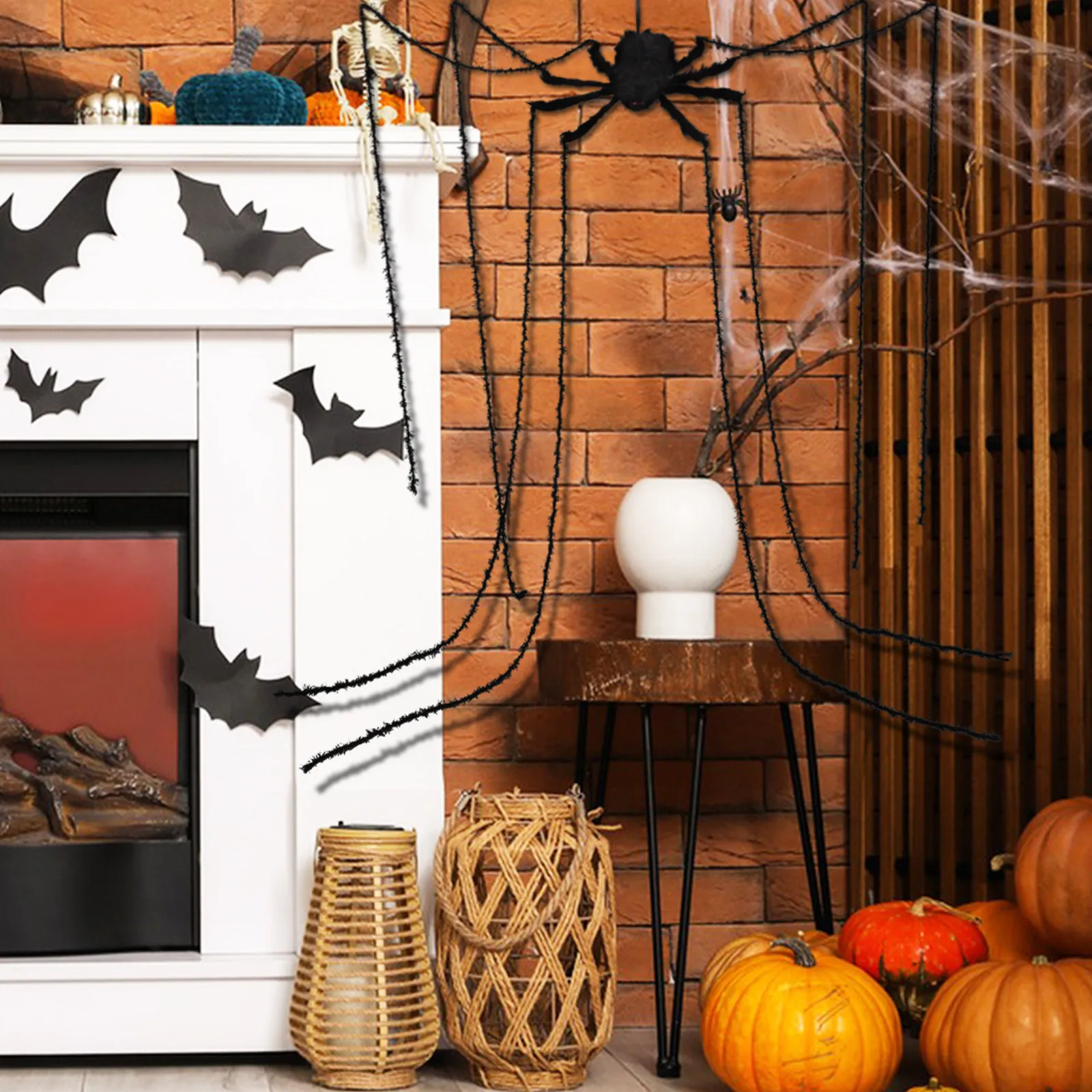 

Realistic Giant Spider Halloween Decoration Black Scary Yard Prop Haunted House Party Spooky Decor Large Lifelike Spider Props