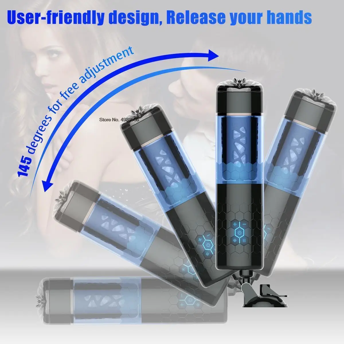 Masturbators For Men Silicone Pussy Vaginas For Men Sex Toys For Men 6 Thrusting 3 Spinning Suction Modes with bluetooth image 6