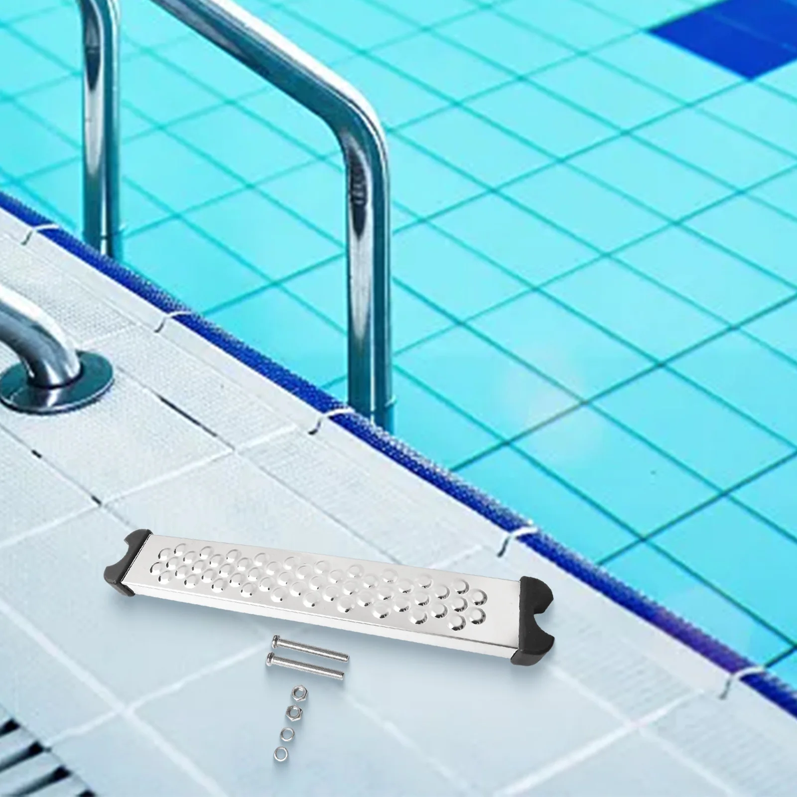 

For Standard Pool Ladders Outdoor Pool Step Non-Slip Ladder Steps Outdoor Use 50*10*5cm Easy Install Pool Ladder Step