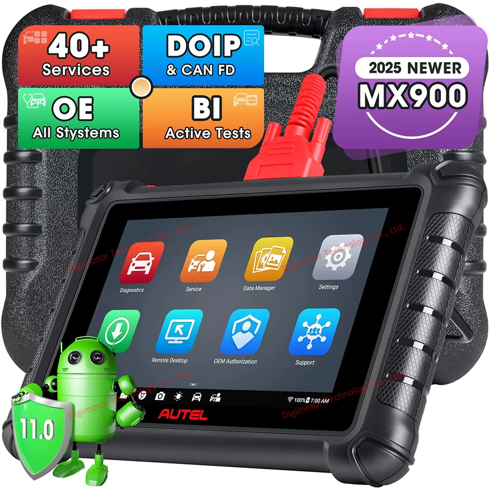 2025 Autel MaxiCheck MX900 Diagnostic Tool CAN FD/DoIP Code Reader Bi-directional Scanner 40+ Services Upgraded Of MK808S MX808S