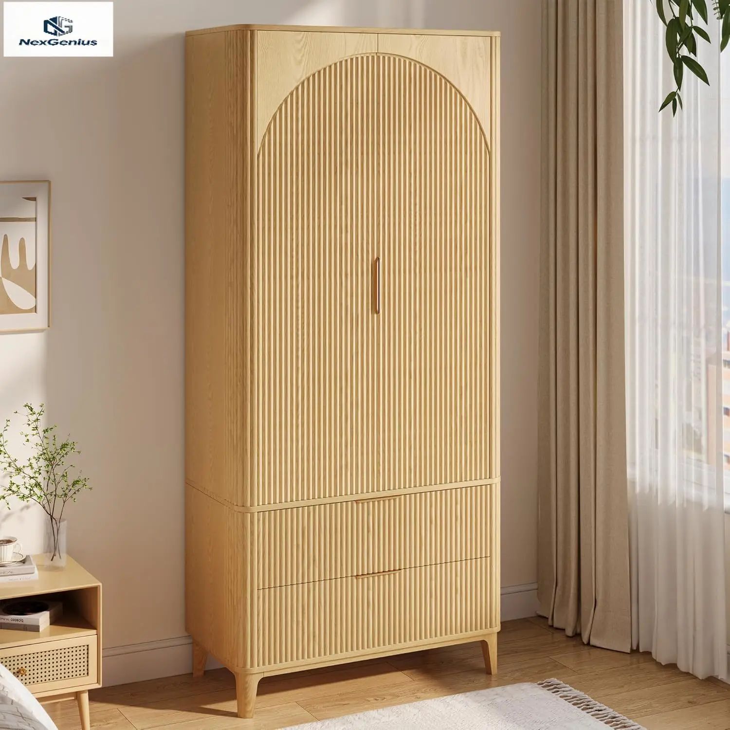 70.1" Arched Wooden…