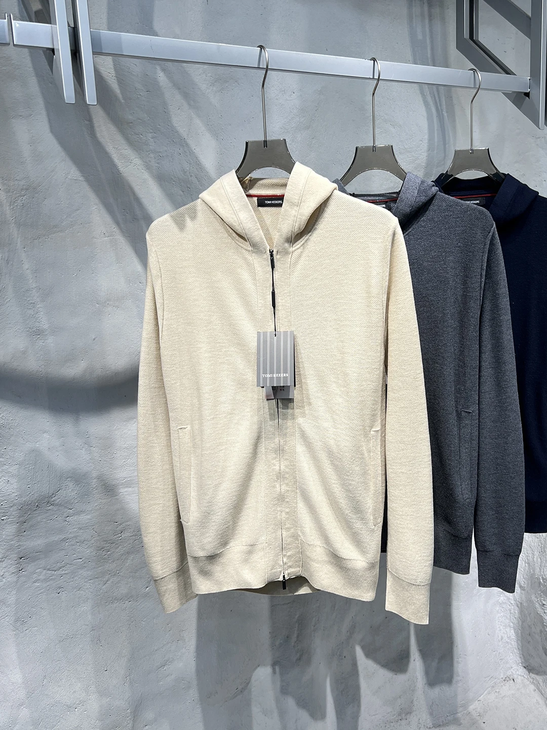 الرجال مريحة للتنفس الصوف الحرير مزيج مقنعين سترة مفتوحة معطف العصرية الخريف الشتاء وصول جديد ألياف البوليستر