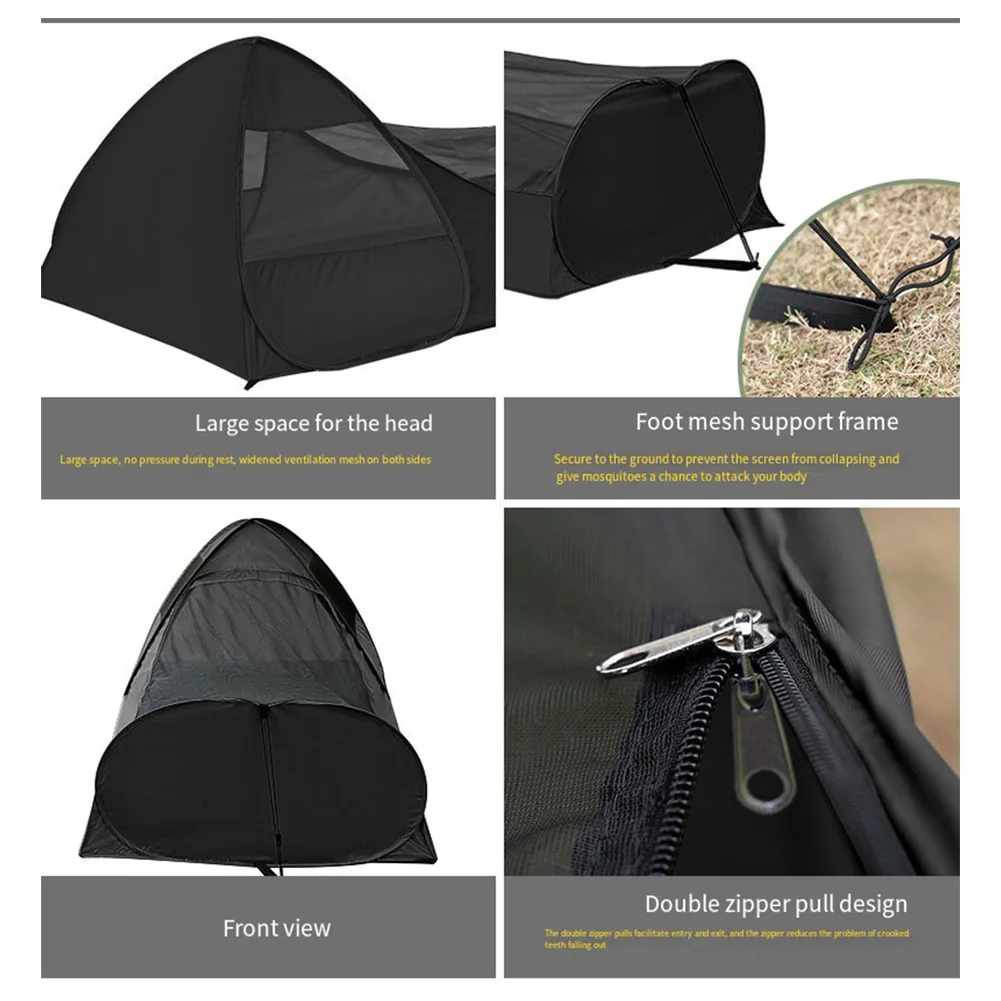 

Складная всплывающая одиночная палатка, портативная палатка для кемпинга, навес, спальная сетка с двойной сеткой, палатка для кемпинга и пешего туризма