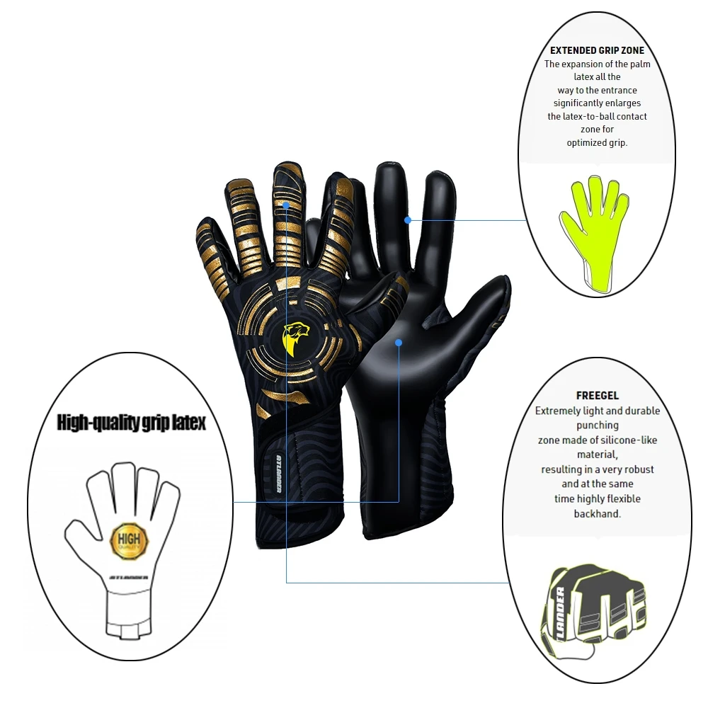 Professional Football Goalkeeper Gloves Kids Adults Thickened Latex Protection Non-Slip Soccer Goalie Goalkeeper Football Gloves