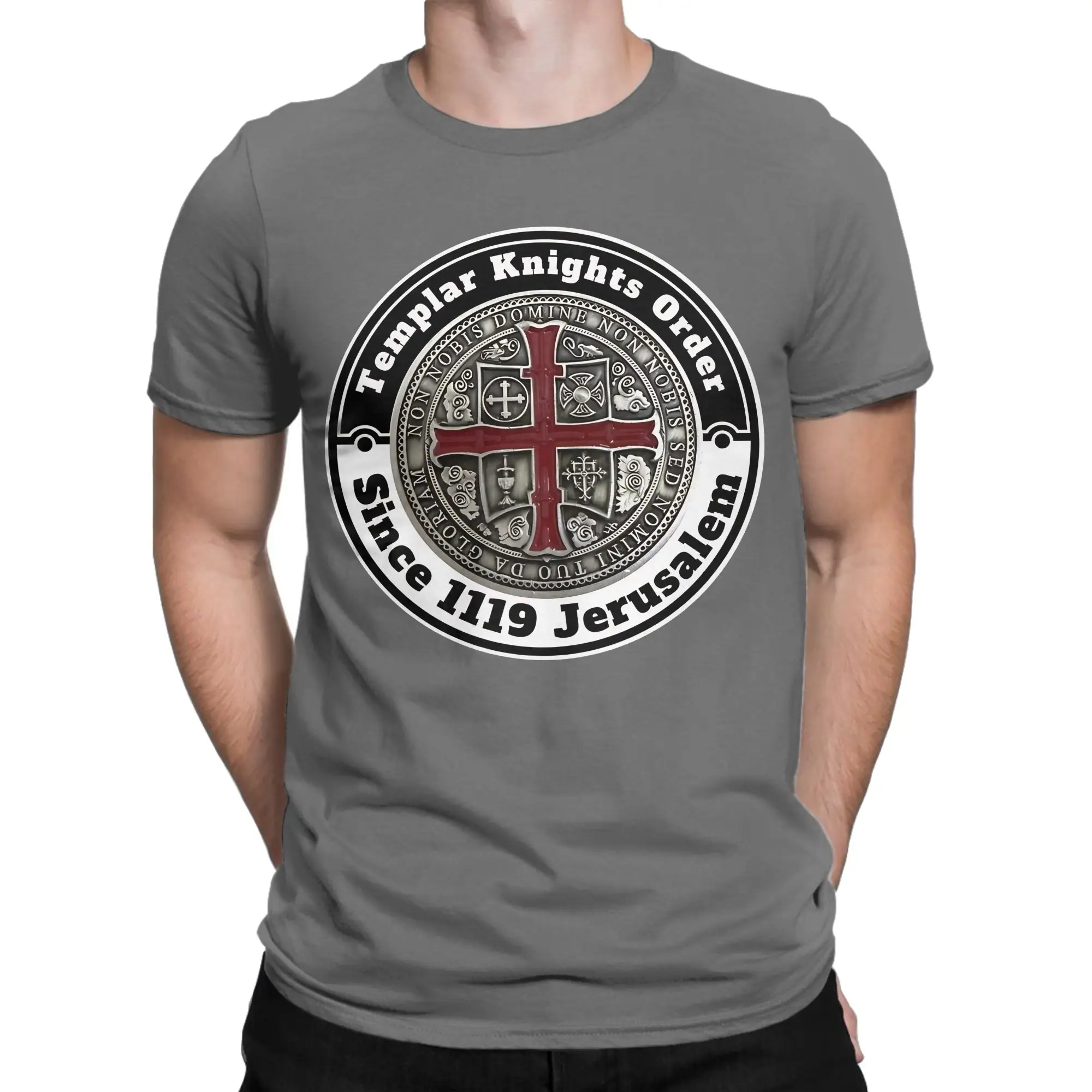 Jerusalem Cross Non Jerusalem Cross T Shirts Men Women's 100% Cotton T-Shirts Round Collar  Tee Shirt Short Sleeve Clothes Party