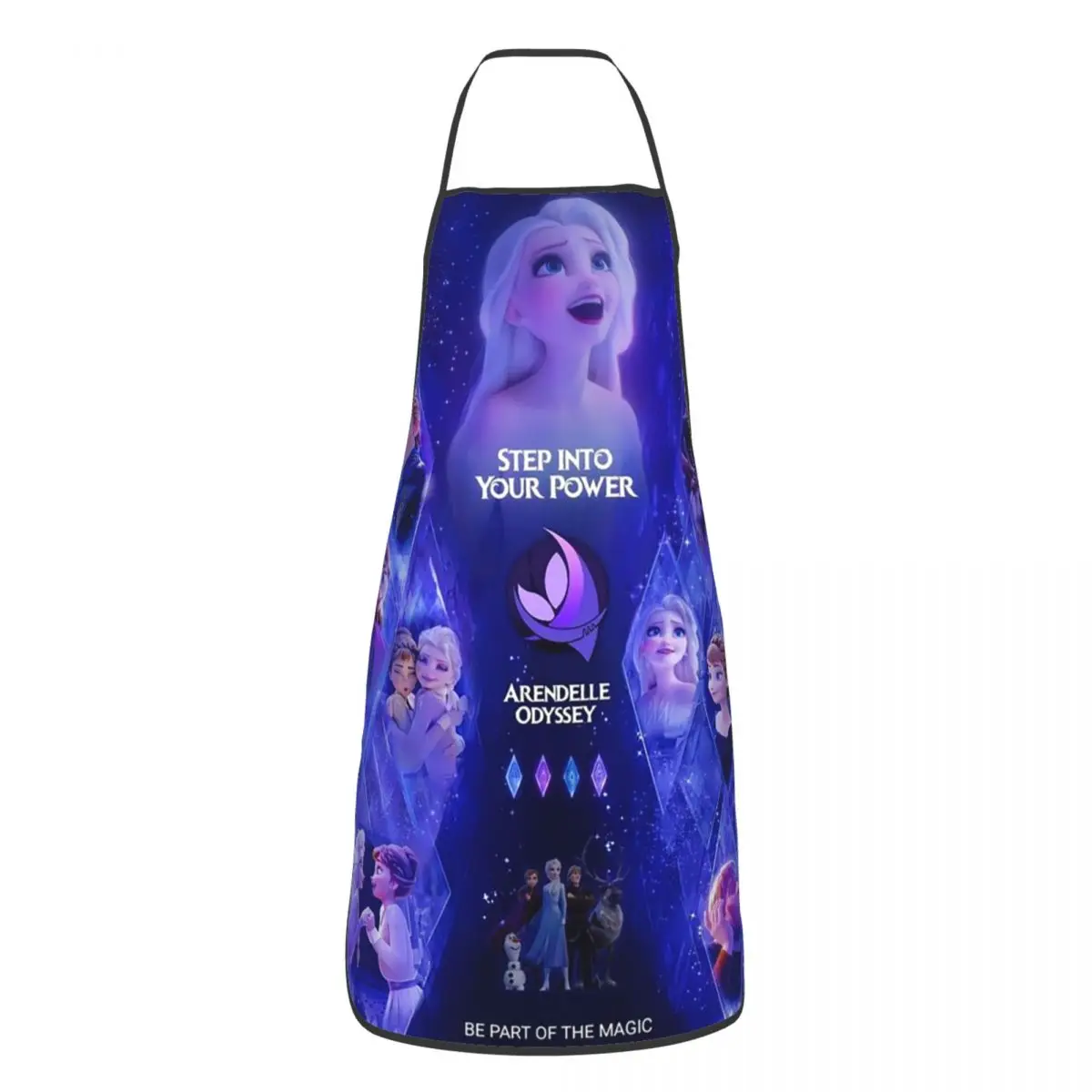 Custom Bib Frozen Elsa Princess Apron for Men Women Unisex Adult Chef Cooking Kitchen Animated Tablier Cuisine Baking