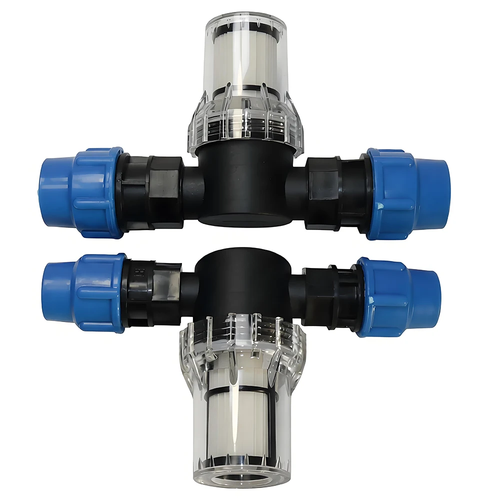 3Pcs Kit Garden Water Filter Hose Connector Automatic Irrigation Equipment 80 Mesh Filter 25-32mm Hose Connector Drip Irrigation