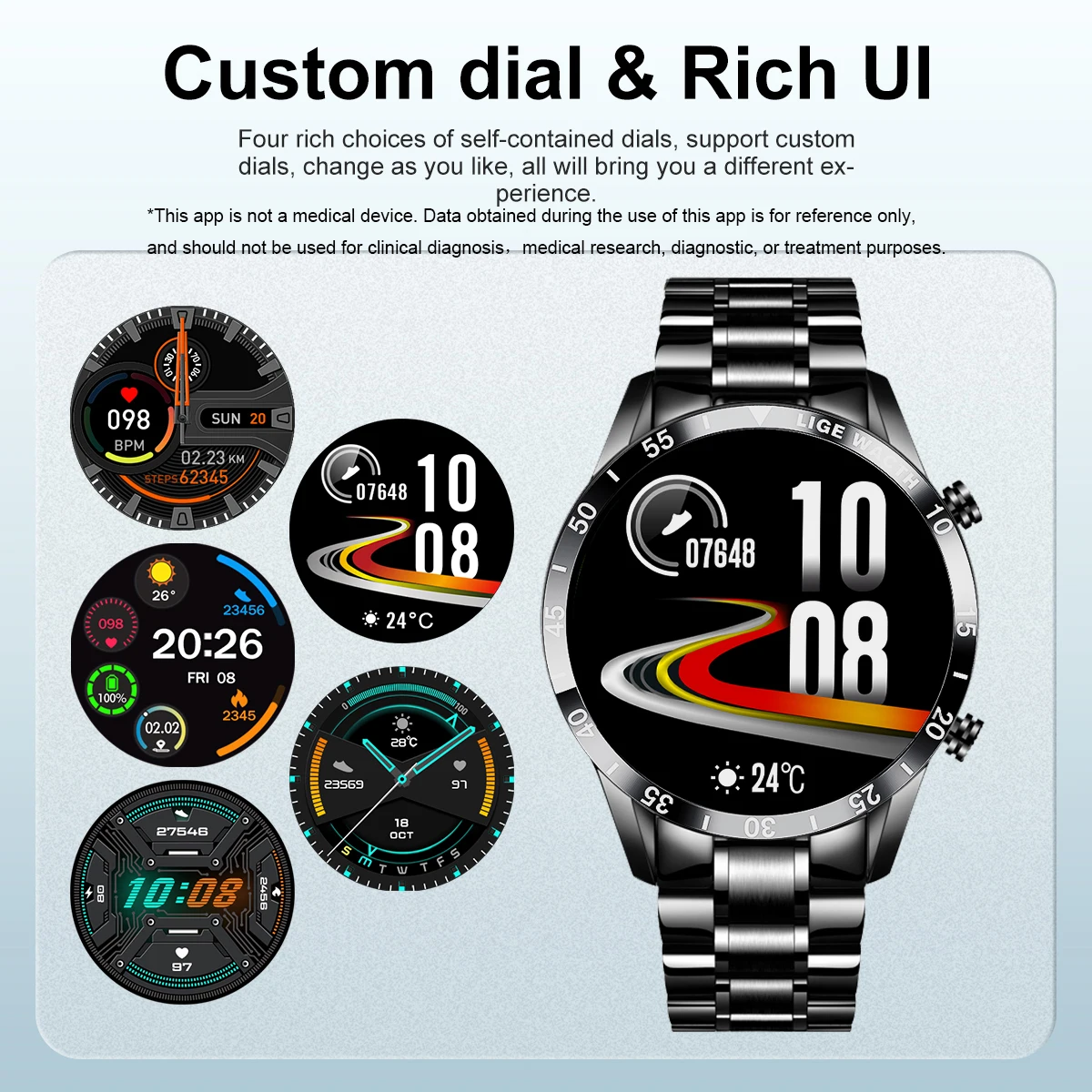 LIGE Fashion Smart Watch Men Full Circle Touch Screen Bluetooth Call Men Smartwatch Waterproof Sport Activity Fitness Watch Man