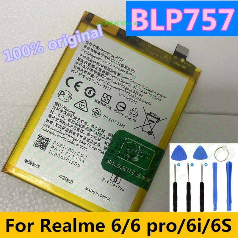 Nuovo BLP757 Per Realme 6 RMX2001 6S 6i 6Pro RMX2061 Pro Reno3 Reno 3Copper